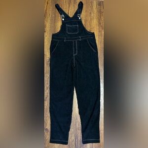 Black Corduroy Overalls Size XS